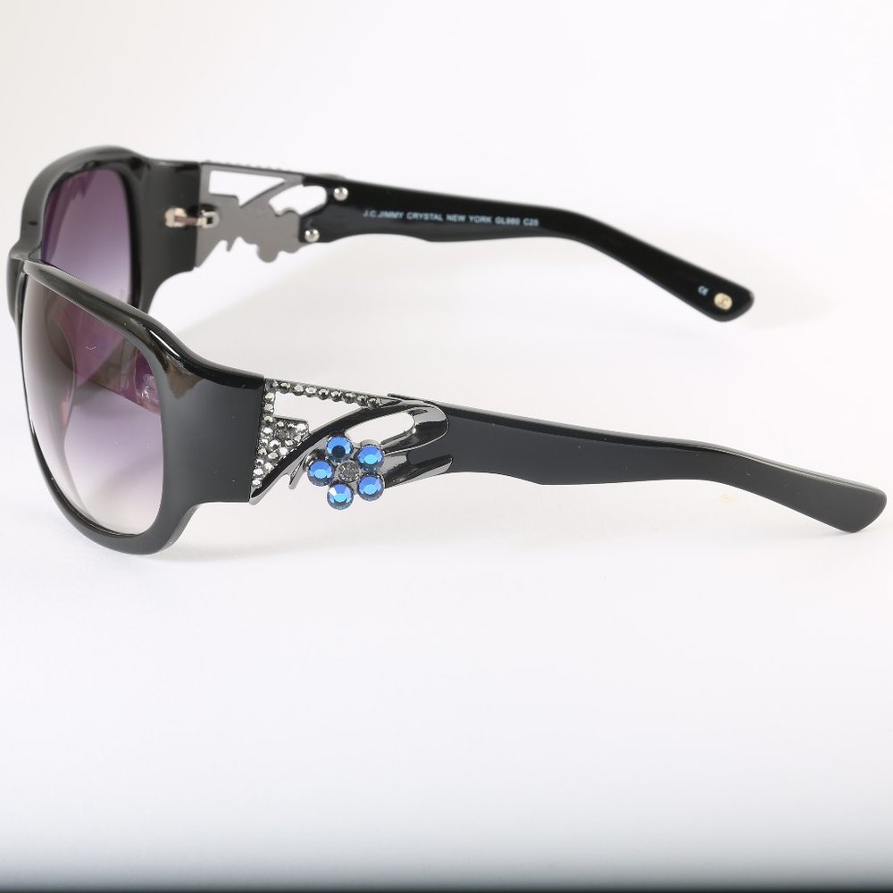 JIMMY CRYSTAL NY- NWT WOMENS SUNGLASSES Black frame w/SWAROVSKI CRYSTALS 2 LEFT!